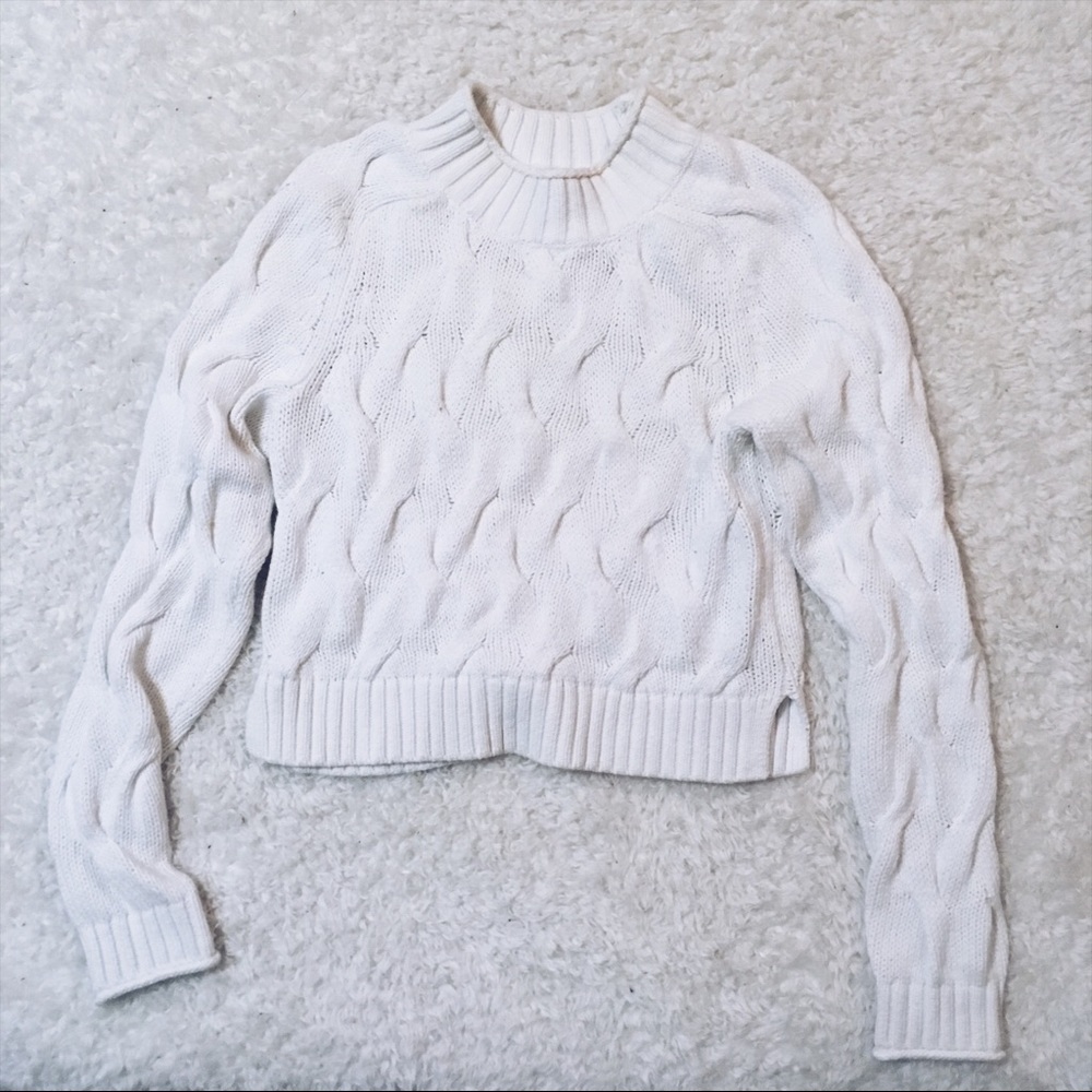 Cropped knit sweater